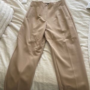 Zara high waisted pants taupe brown